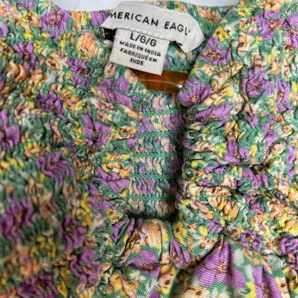 American Eagle Outfitters Multicolor Floral Camisole with Ring in center size L - Picture 3 of 4